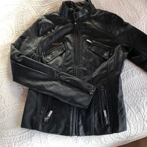 Faux leather jacket